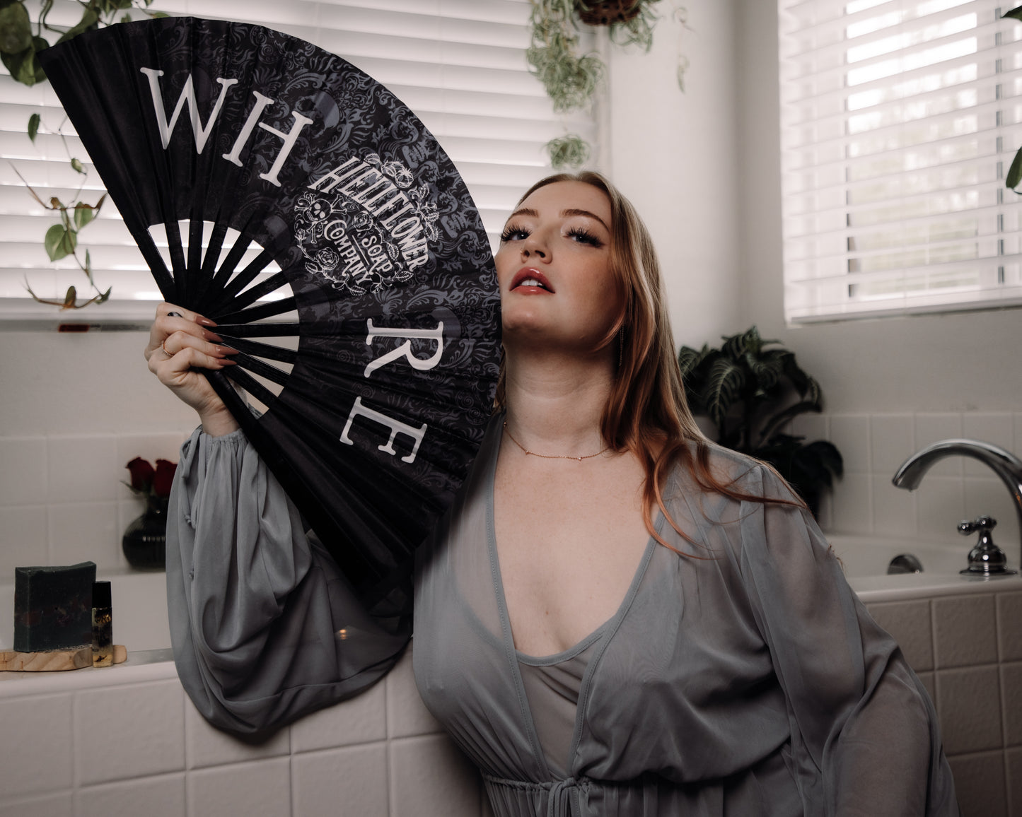 Whore hand fan
