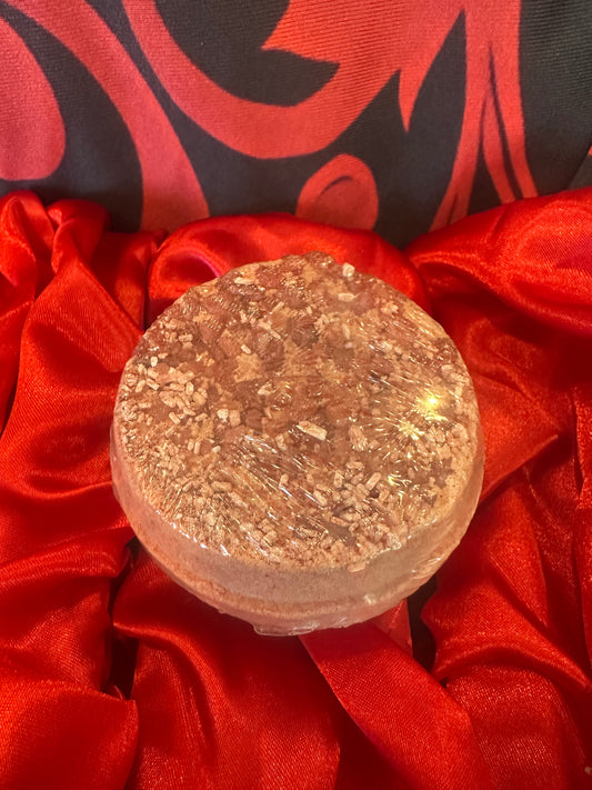 Rose quartz geode bath bomb